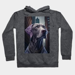 Weimaraner in NYC Hoodie